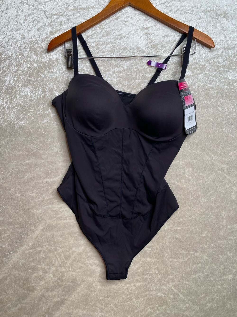 Maidenform Firm Control Tummy Shaping Thong Bodysuit Size 2XL Black